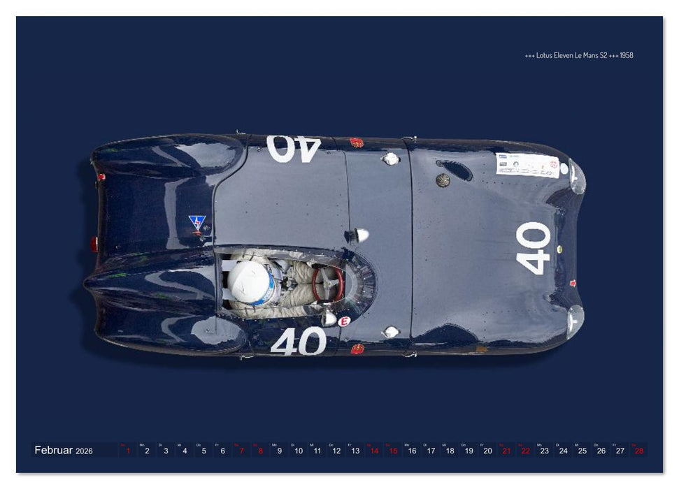 Two-Seater Racing Cars 1950-1960 (CALVENDO Wandkalender 2026)