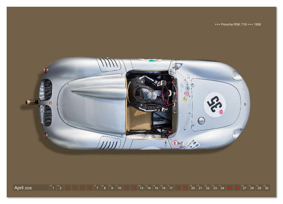 Two-Seater Racing Cars 1950-1960 (CALVENDO Premium Wandkalender 2026)