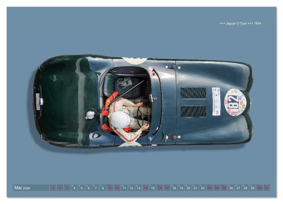 Two-Seater Racing Cars 1950-1960 (CALVENDO Premium Wandkalender 2026)