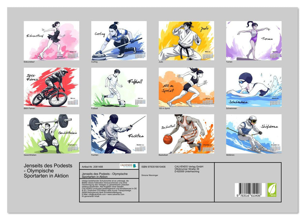 Jenseits des Podests - Olympische Sportarten in Aktion (CALVENDO Premium Wandkalender 2026)