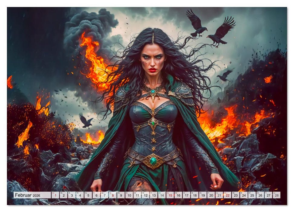 Keltische Mythologie - Götter, Helden und Monster (CALVENDO Wandkalender 2026)