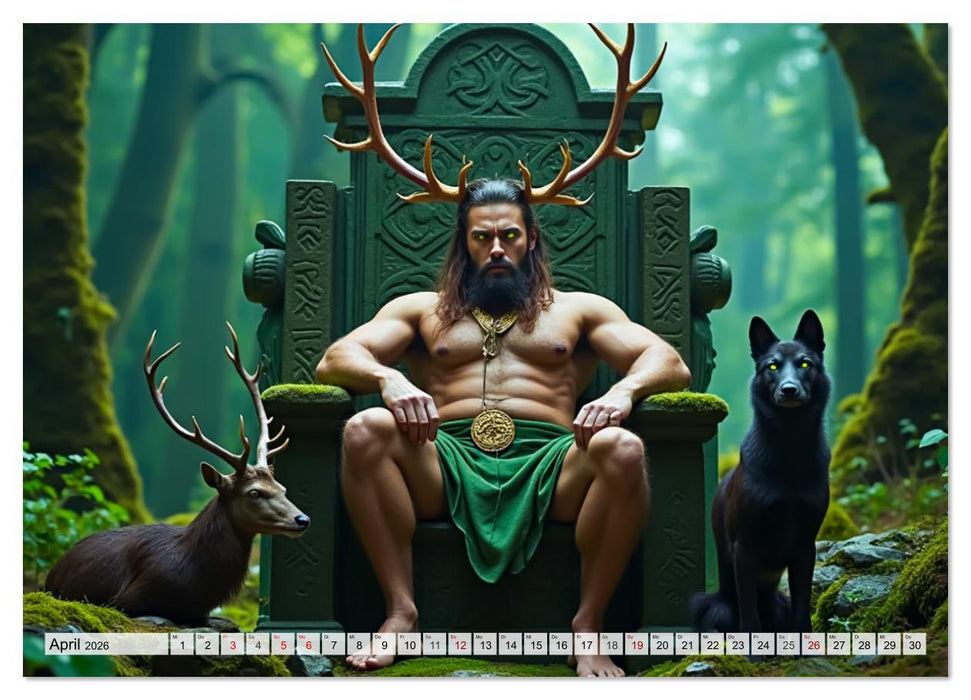 Keltische Mythologie - Götter, Helden und Monster (CALVENDO Wandkalender 2026)