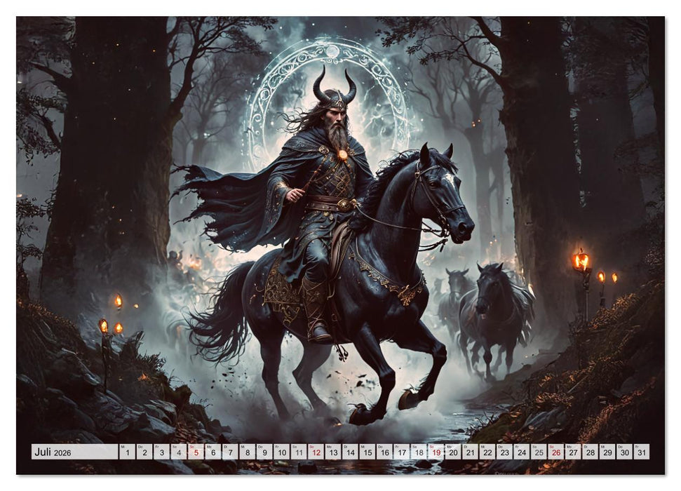 Keltische Mythologie - Götter, Helden und Monster (CALVENDO Premium Wandkalender 2026)