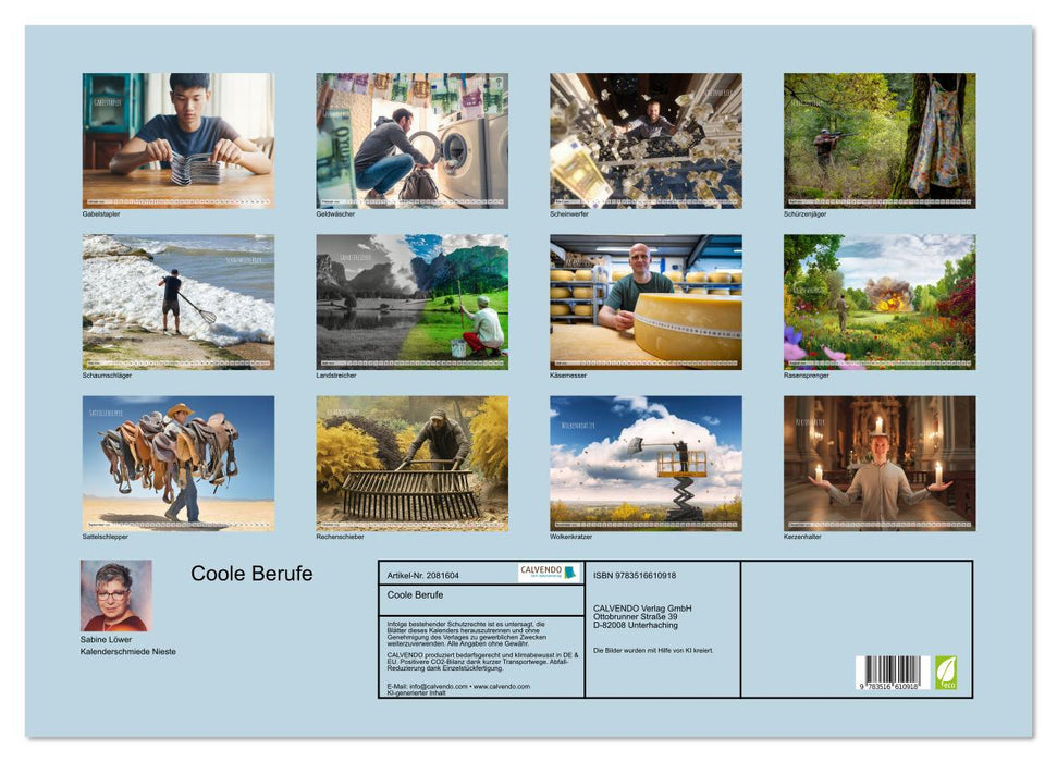 Coole Berufe (CALVENDO Wandkalender 2026)
