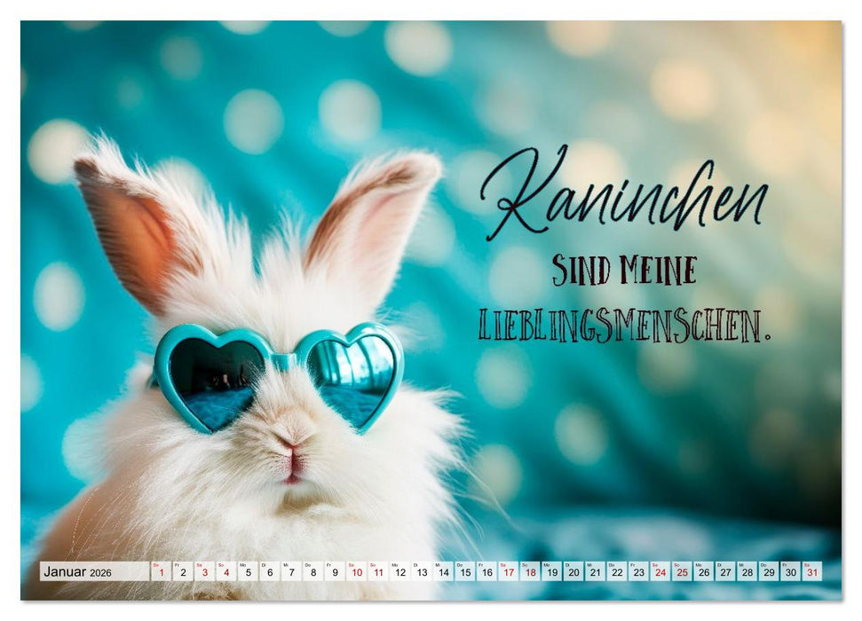 KANINCHEN Mit Humor durchs Jahr (CALVENDO Wandkalender 2026)