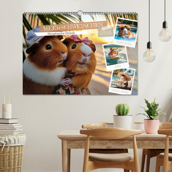 Meerschweinchen - Hauptsache Urlaub (CALVENDO Wandkalender 2026)