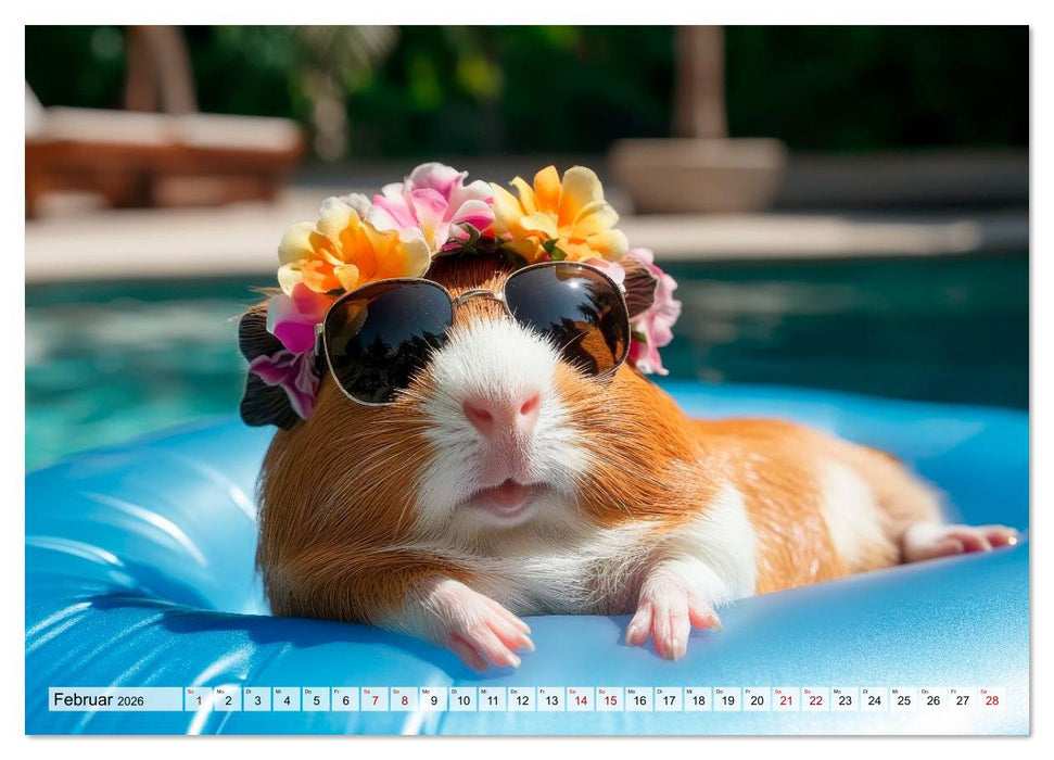 Meerschweinchen - Hauptsache Urlaub (CALVENDO Wandkalender 2026)