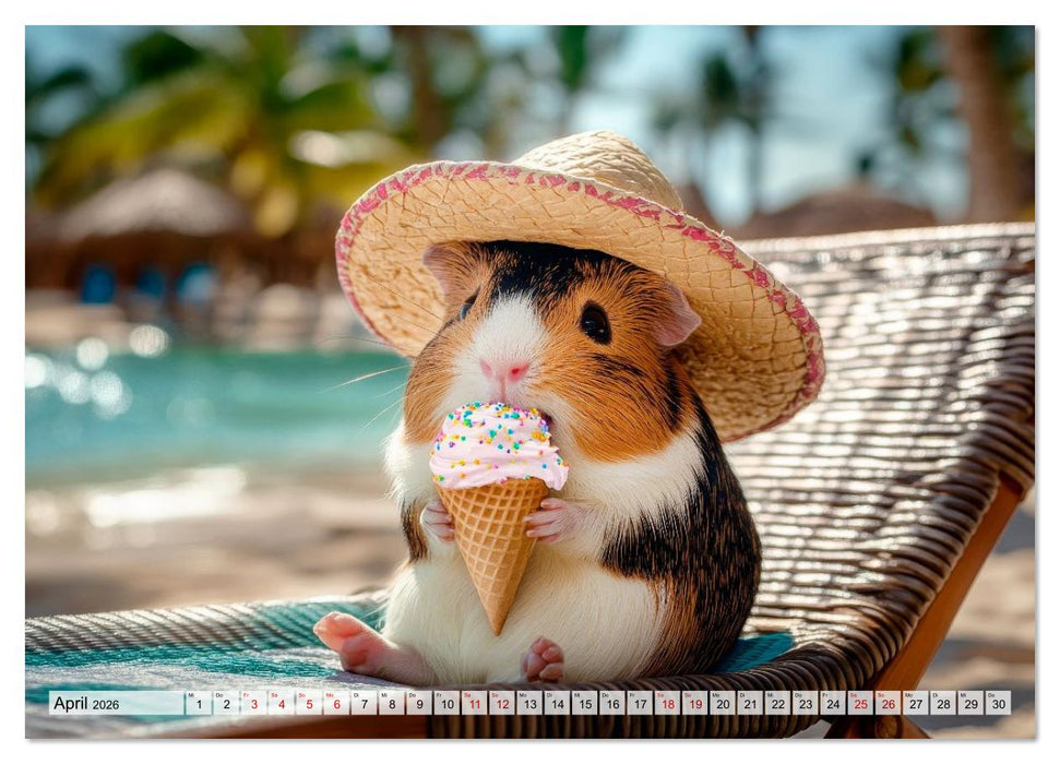 Meerschweinchen - Hauptsache Urlaub (CALVENDO Wandkalender 2026)