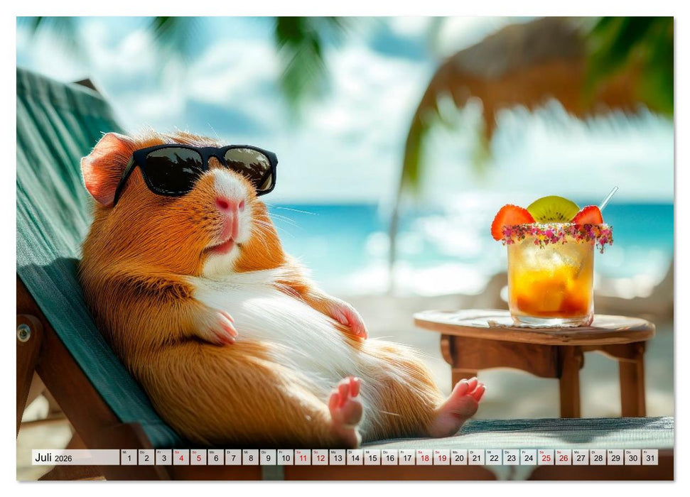 Meerschweinchen - Hauptsache Urlaub (CALVENDO Premium Wandkalender 2026)