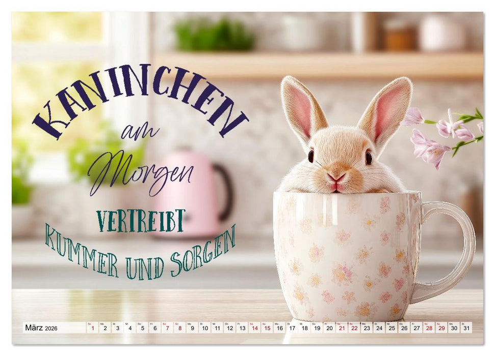 KANINCHEN Mit Humor durchs Jahr (CALVENDO Premium Wandkalender 2026)