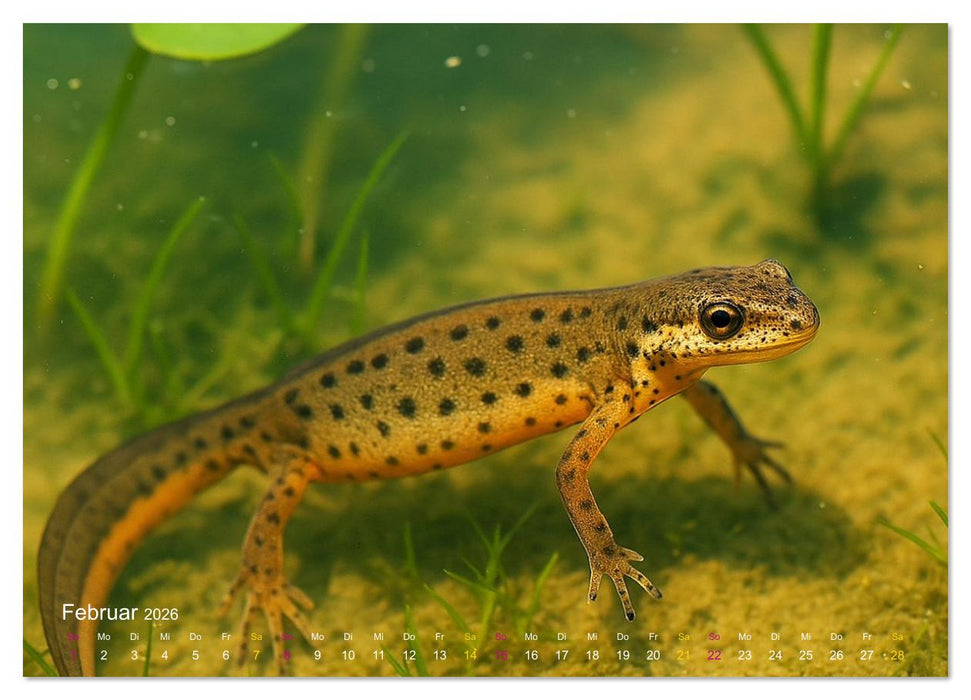 Reges Leben im Naturweiher - Tiere über und unter Wasser (CALVENDO Wandkalender 2026)