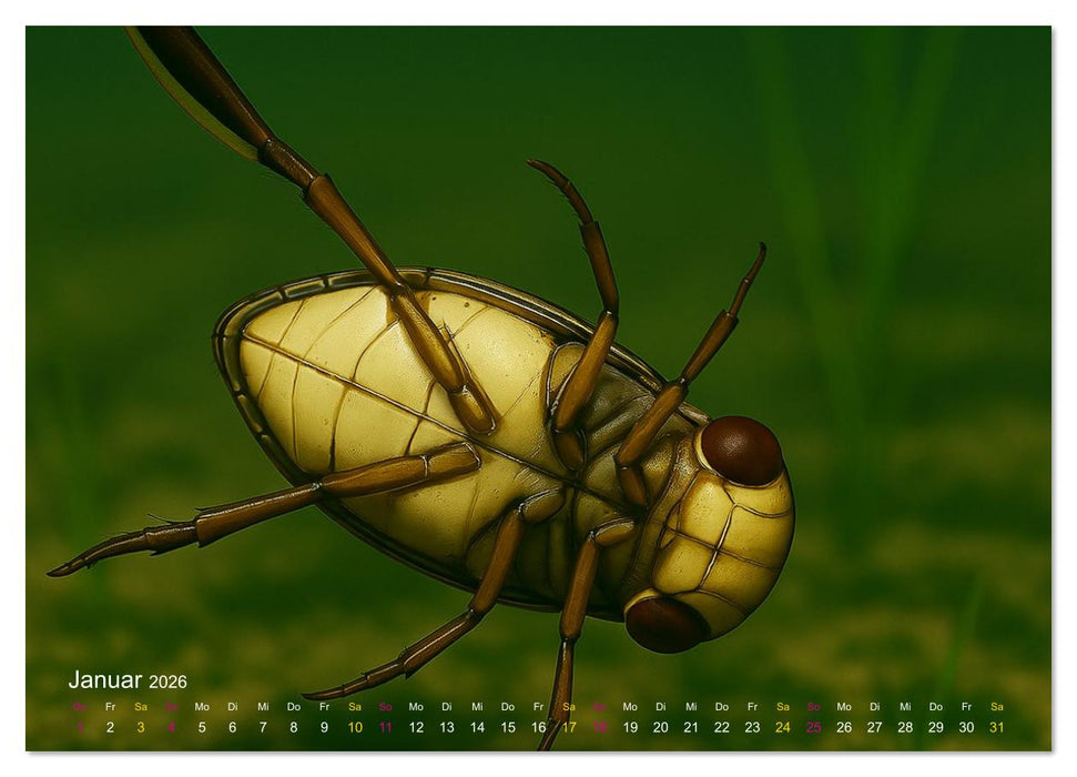 Reges Leben im Naturweiher - Tiere über und unter Wasser (CALVENDO Premium Wandkalender 2026)