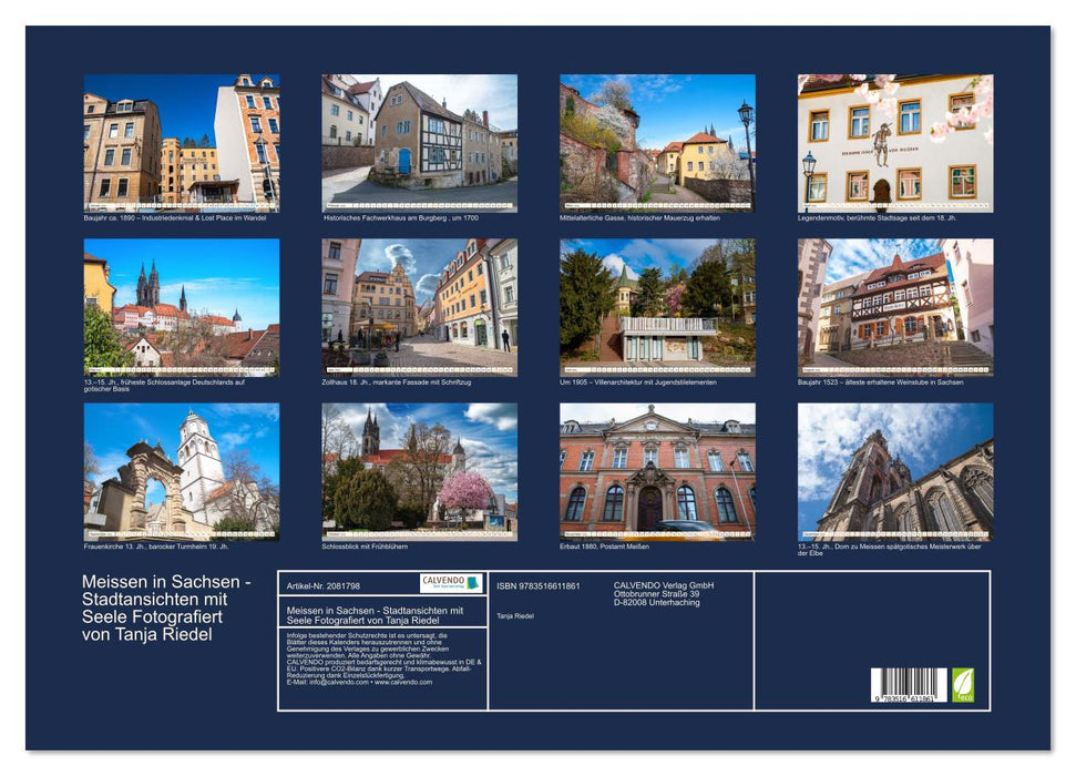 Meissen in Sachsen - Stadtansichten mit Seele Fotografiert von Tanja Riedel (CALVENDO Wandkalender 2026)