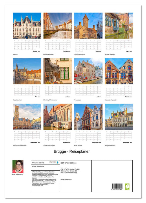 Brügge - Reiseplaner (CALVENDO Wandkalender 2026)