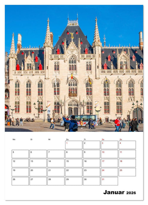 Brügge - Reiseplaner (CALVENDO Wandkalender 2026)