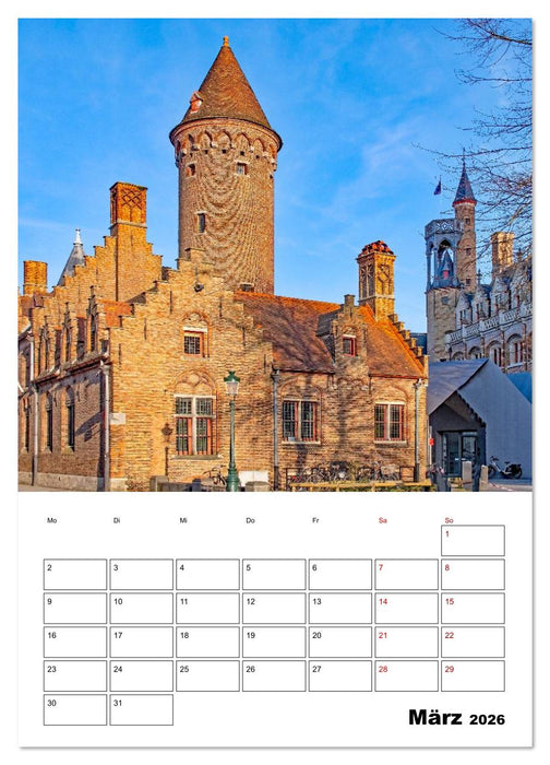 Brügge - Reiseplaner (CALVENDO Wandkalender 2026)