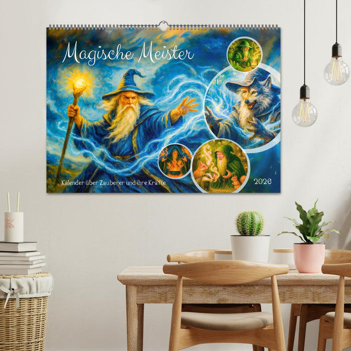 Magische Meister - Kalender über Zauberer und ihre Kräfte (CALVENDO Wandkalender 2026)