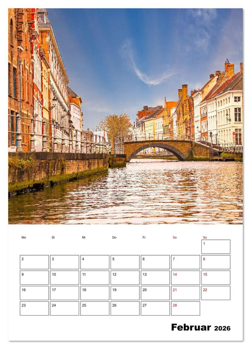 Brügge - Reiseplaner (CALVENDO Premium Wandkalender 2026)