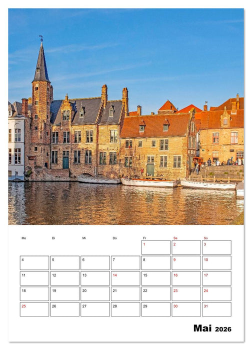Brügge - Reiseplaner (CALVENDO Premium Wandkalender 2026)