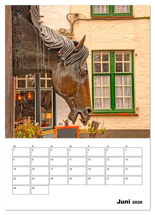 Brügge - Reiseplaner (CALVENDO Premium Wandkalender 2026)