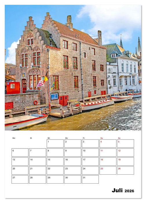 Brügge - Reiseplaner (CALVENDO Premium Wandkalender 2026)