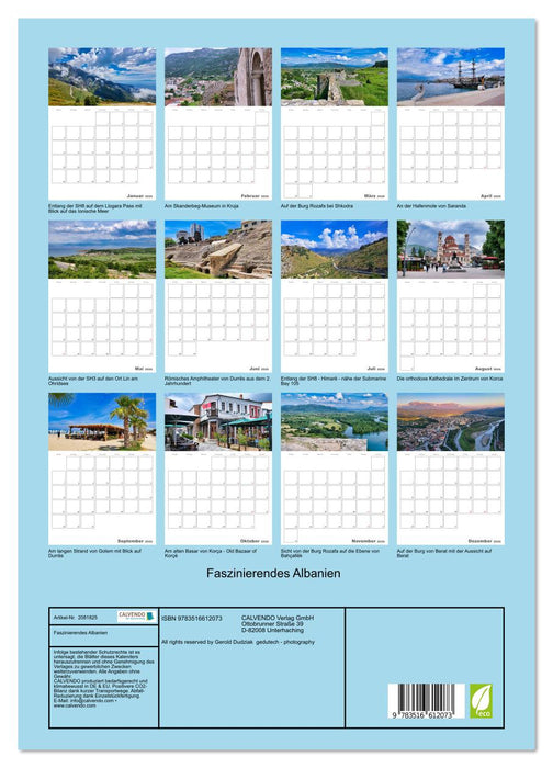 Faszinierendes Albanien (CALVENDO Wandkalender 2026)