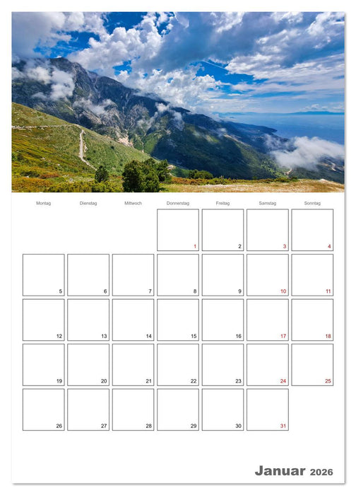 Faszinierendes Albanien (CALVENDO Wandkalender 2026)