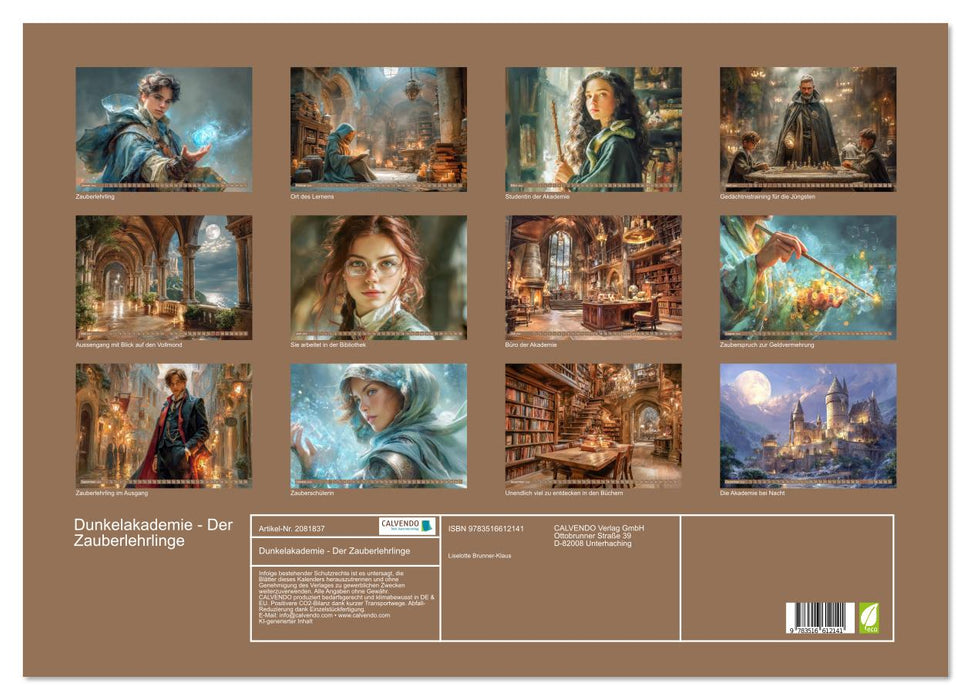 Dunkelakademie - Der Zauberlehrlinge (CALVENDO Wandkalender 2026)