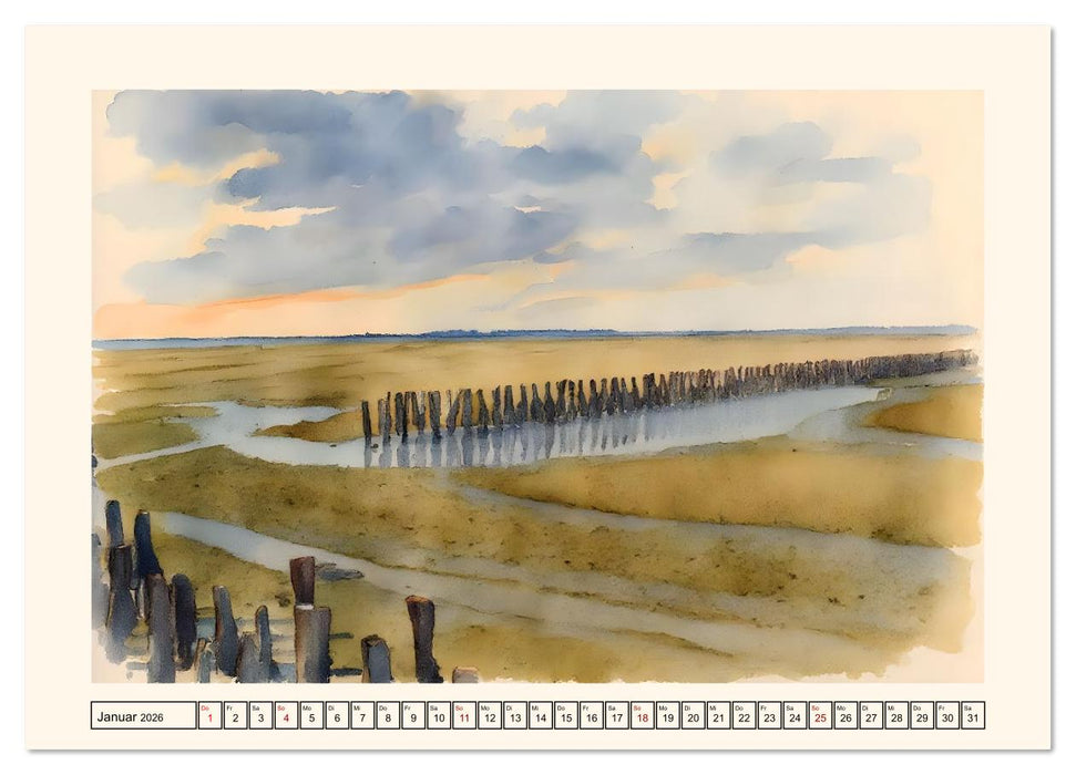 LANGEOOG Insel im Wattenmeer (CALVENDO Wandkalender 2026)