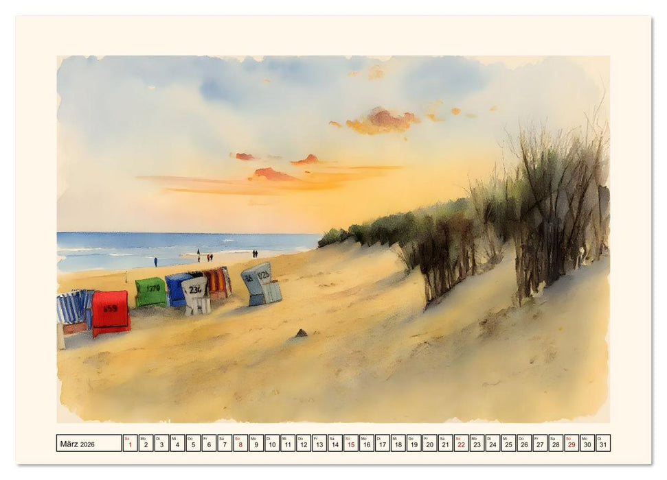 LANGEOOG Insel im Wattenmeer (CALVENDO Premium Wandkalender 2026)