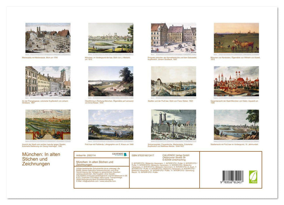 München: In alten Stichen und Zeichnungen (CALVENDO Premium Wandkalender 2026)