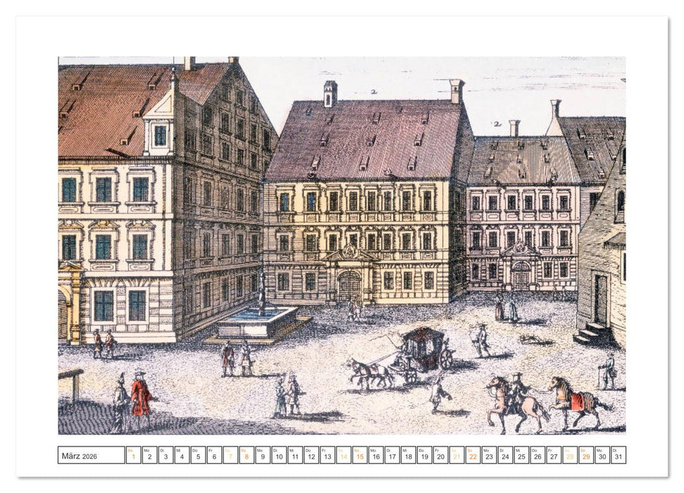 München: In alten Stichen und Zeichnungen (CALVENDO Premium Wandkalender 2026)