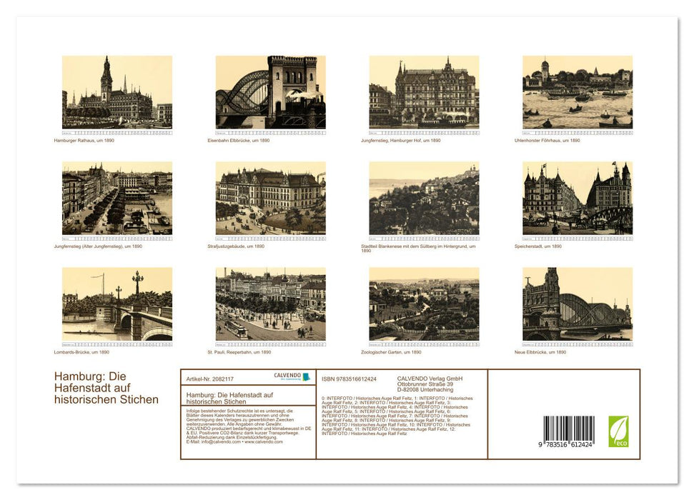 Hamburg: Die Hafenstadt auf historischen Stichen (CALVENDO Premium Wandkalender 2026)