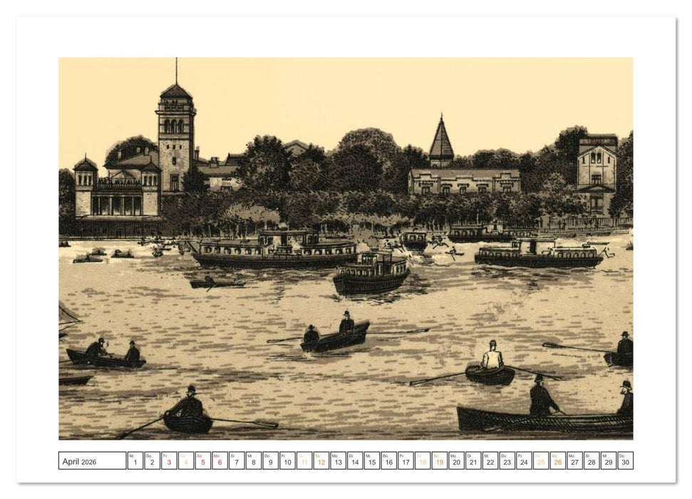 Hamburg: Die Hafenstadt auf historischen Stichen (CALVENDO Premium Wandkalender 2026)