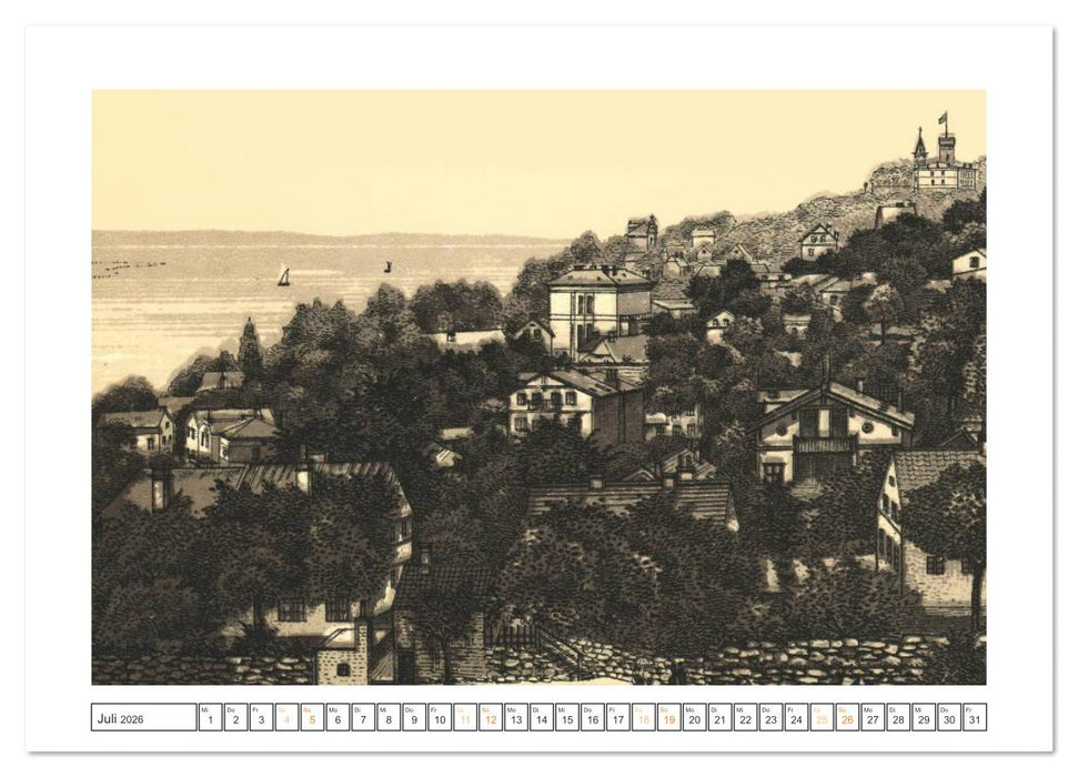 Hamburg: Die Hafenstadt auf historischen Stichen (CALVENDO Premium Wandkalender 2026)