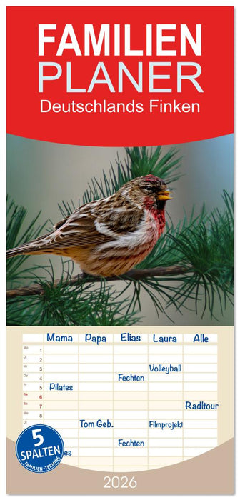 Deutschlands Finken (CALVENDO Familienplaner 2026)