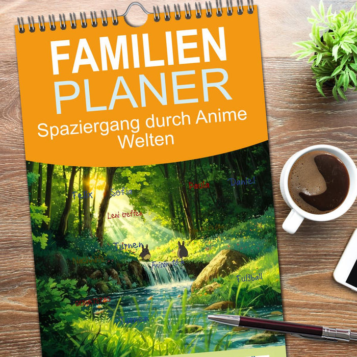 Spaziergang durch Anime Welten (CALVENDO Familienplaner 2026)