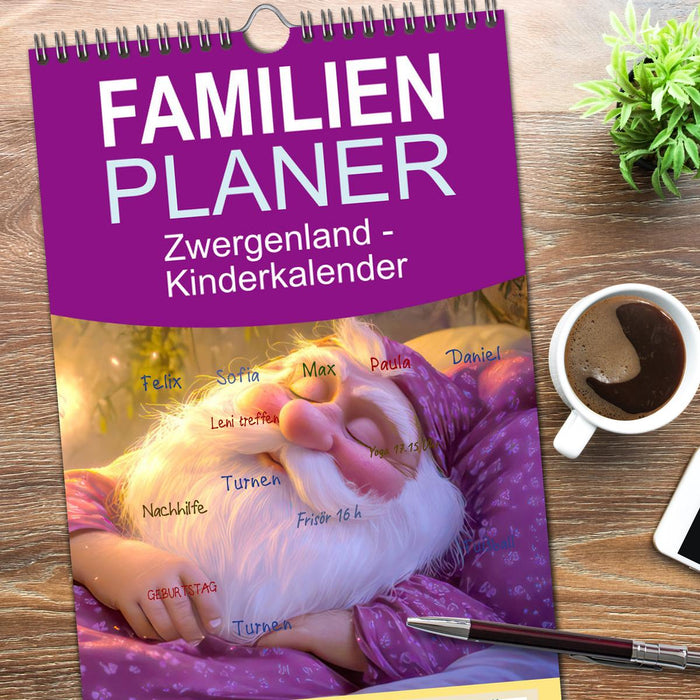 Zwergenland - Kinderkalender (CALVENDO Familienplaner 2026)