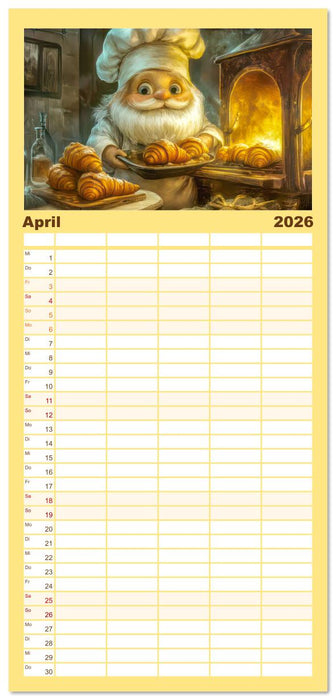 Zwergenland - Kinderkalender (CALVENDO Familienplaner 2026)