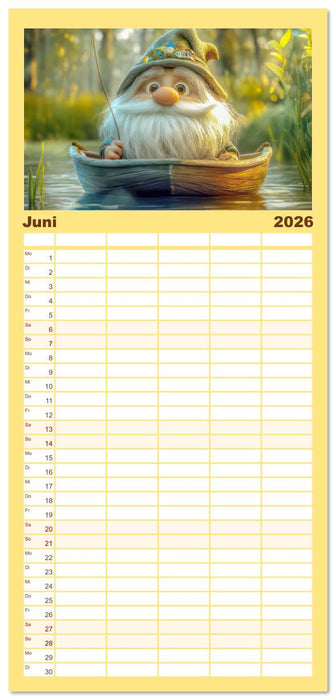 Zwergenland - Kinderkalender (CALVENDO Familienplaner 2026)