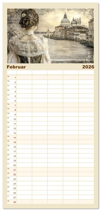 Venezianischer Stil - In dezenten Farbtönen (CALVENDO Familienplaner 2026)