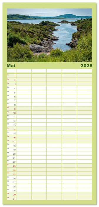 Mystisches Irland (CALVENDO Familienplaner 2026)