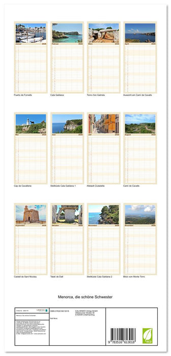 Menorca, die schöne Schwester (CALVENDO Familienplaner 2026)