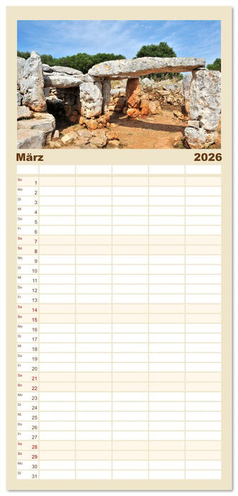 Menorca, die schöne Schwester (CALVENDO Familienplaner 2026)