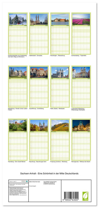Sachsen-Anhalt - Eine Schönheit in der Mitte Deutschlands (CALVENDO Familienplaner 2026)