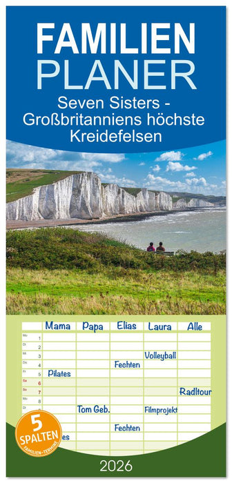 Seven Sisters - Großbritanniens höchste Kreidefelsen (CALVENDO Familienplaner 2026)