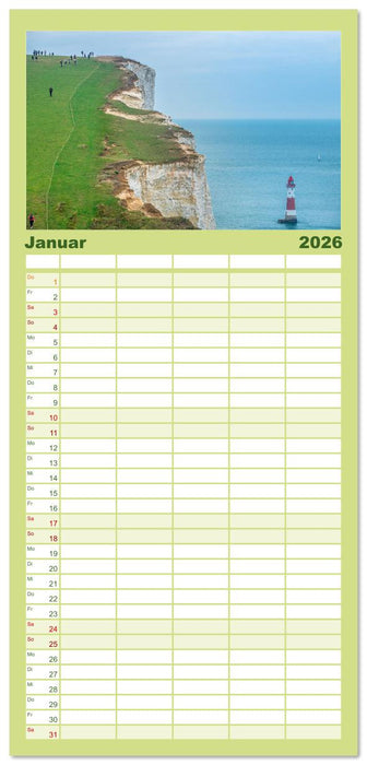 Seven Sisters - Großbritanniens höchste Kreidefelsen (CALVENDO Familienplaner 2026)