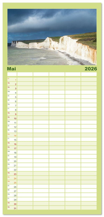 Seven Sisters - Großbritanniens höchste Kreidefelsen (CALVENDO Familienplaner 2026)