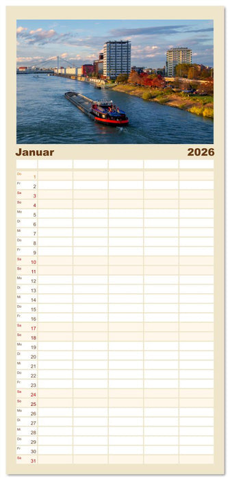 Mannheim, meine Stadt (CALVENDO Familienplaner 2026)