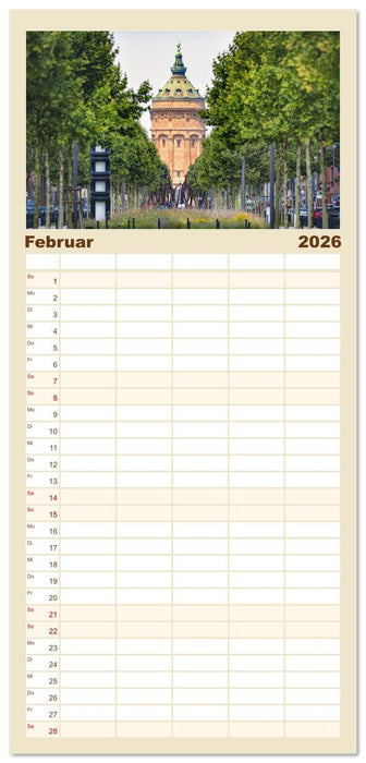 Mannheim, meine Stadt (CALVENDO Familienplaner 2026)